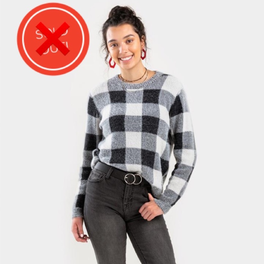 Francesca’s plaid sweater